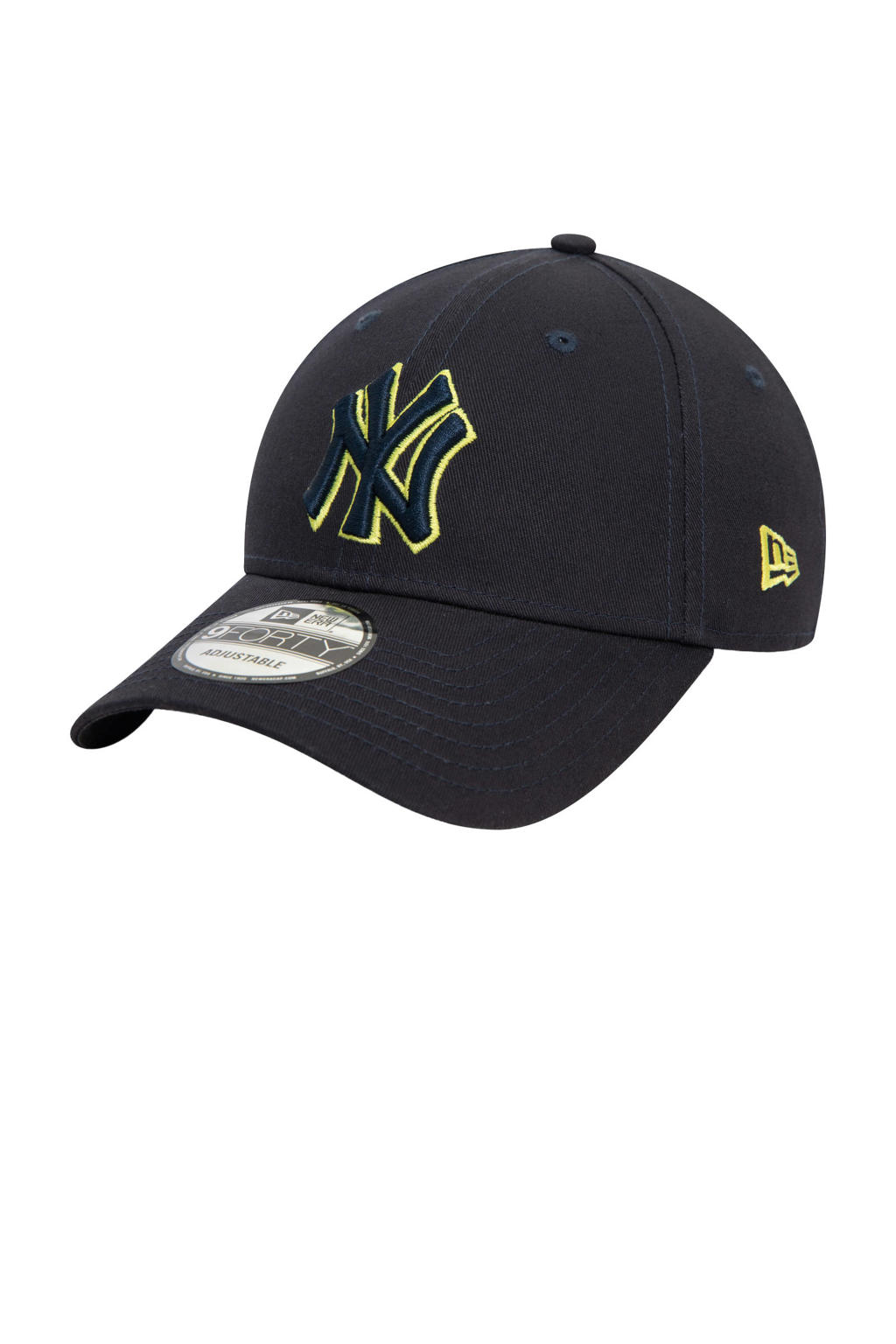 New Era Senior pet 9Forty NY donkerblauw/geel