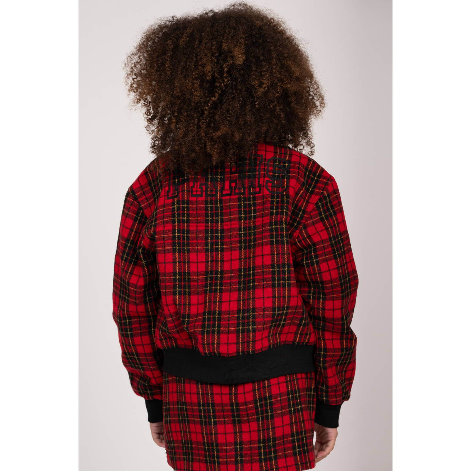 NIK&NIK geruite tussenjas Tartan rood zwart