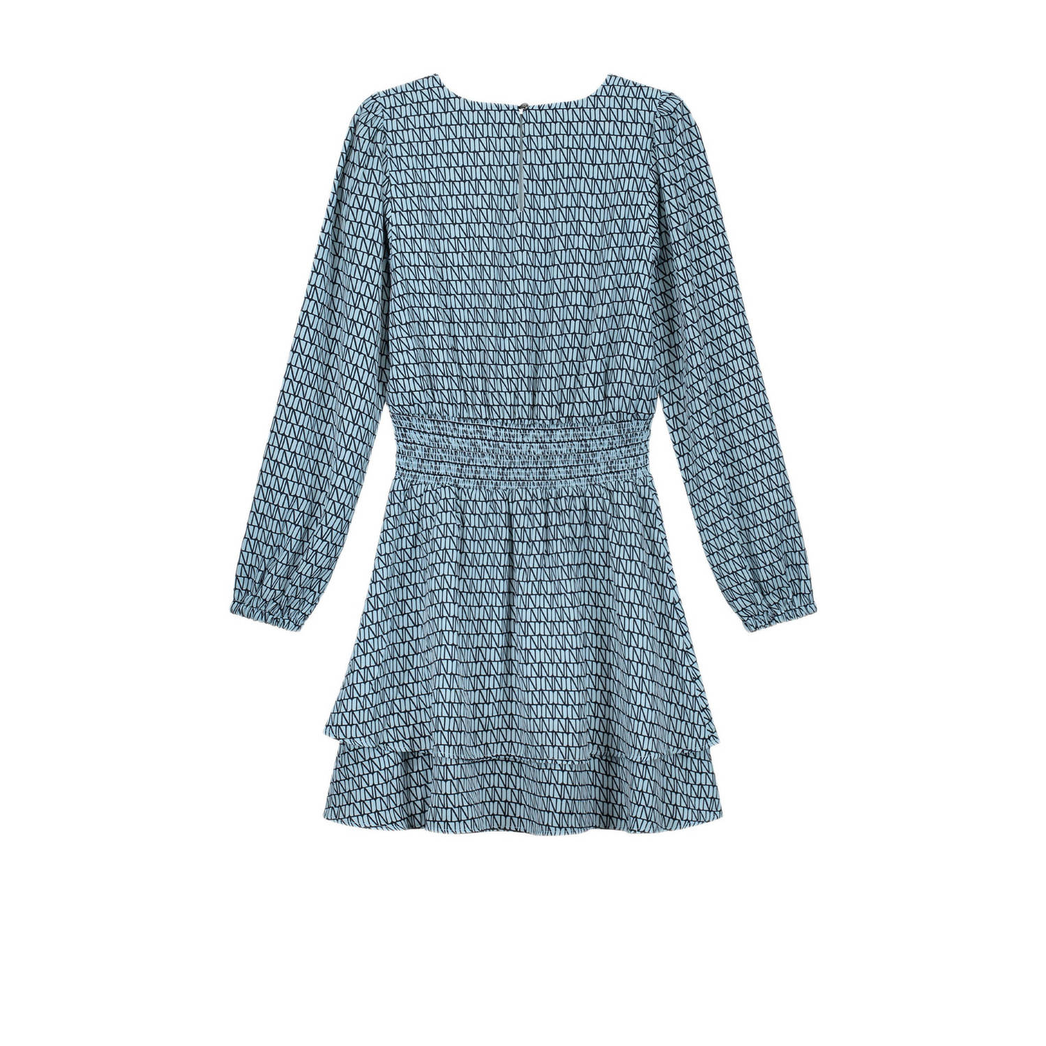NIK&NIK jurk Leighton met all over print lichtblauw