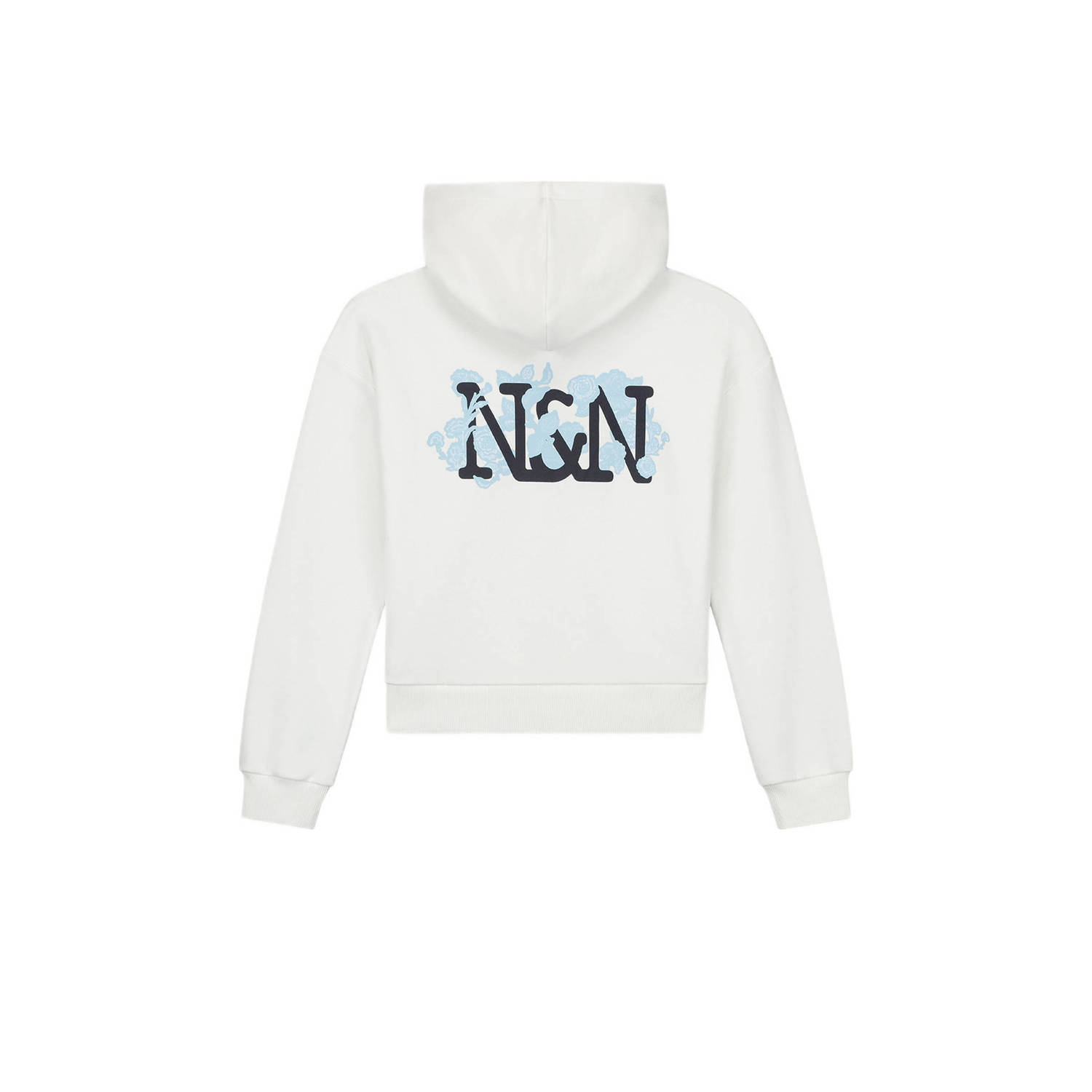 NIK&NIK hoodie Lacie met backprint offwhite