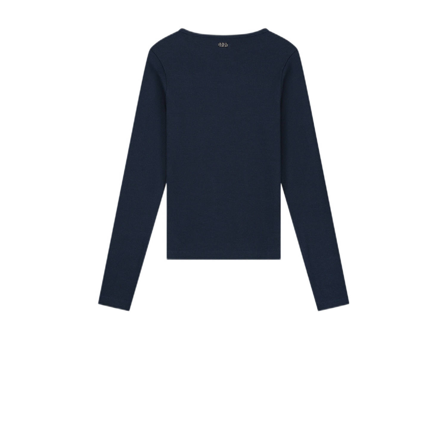 NIK&NIK ribgebreide top Presley donkerblauw