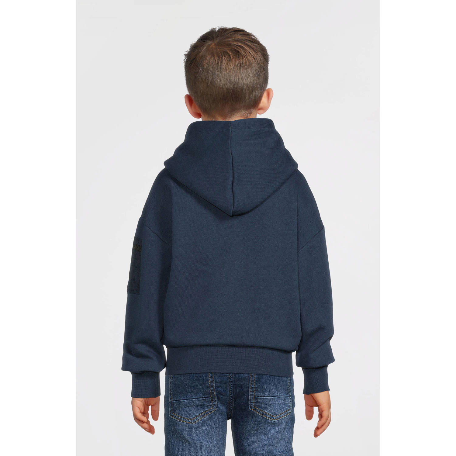 NIK&NIK hoodie Houston met printopdruk donkerblauw