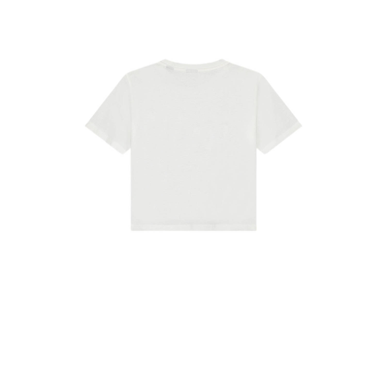 NIK&NIK T-shirt Lacie met printopdruk en open detail offwhite