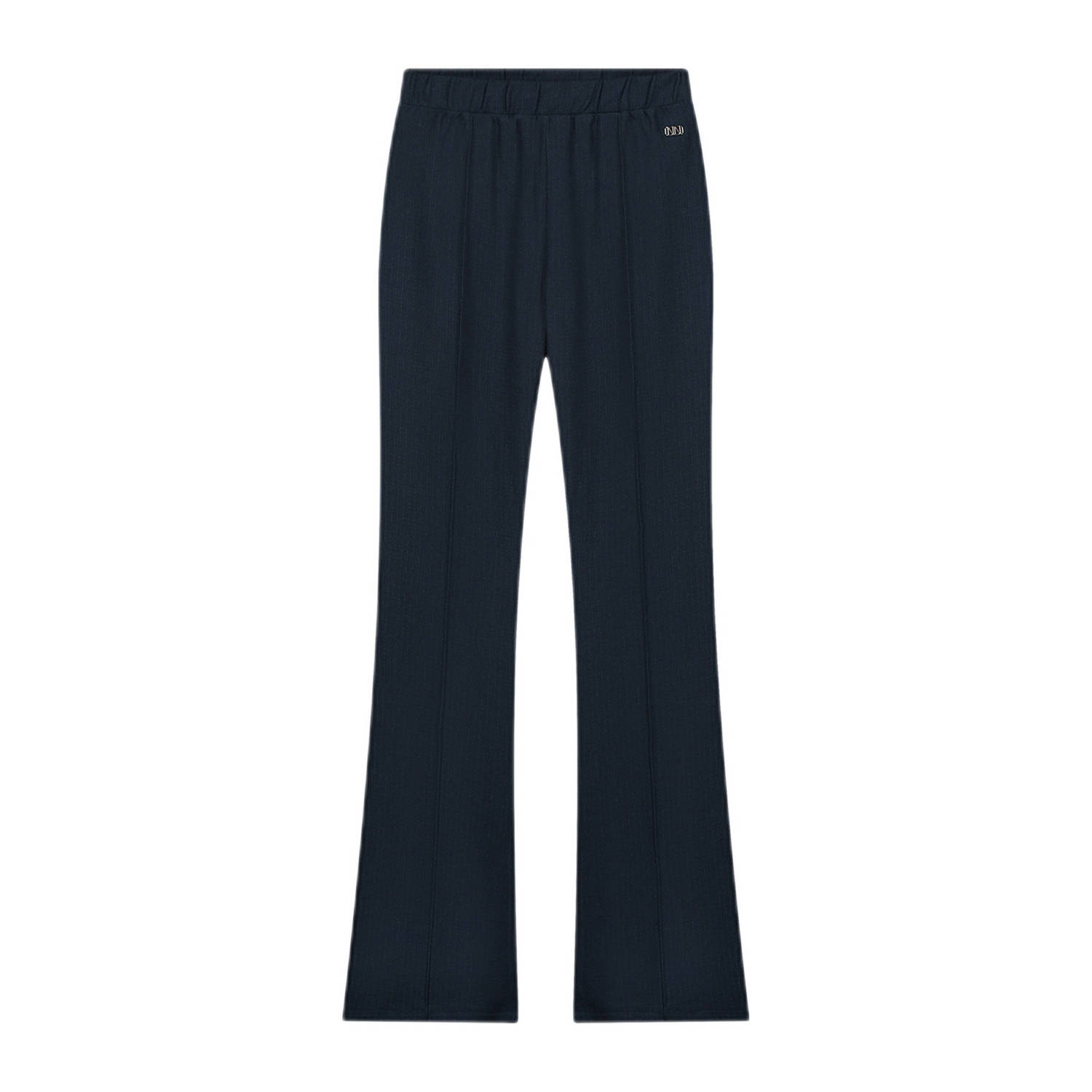 NIK&NIK flared broek Vonda donkerblauw Meisjes Polyester Effen 128