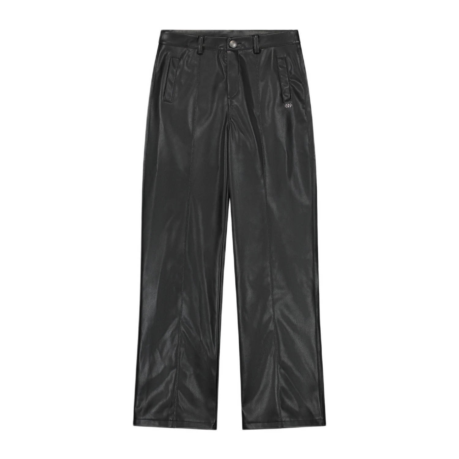 NIK&NIK imitatieleren broek Lana zwart Meisjes Imitatieleer Effen 164