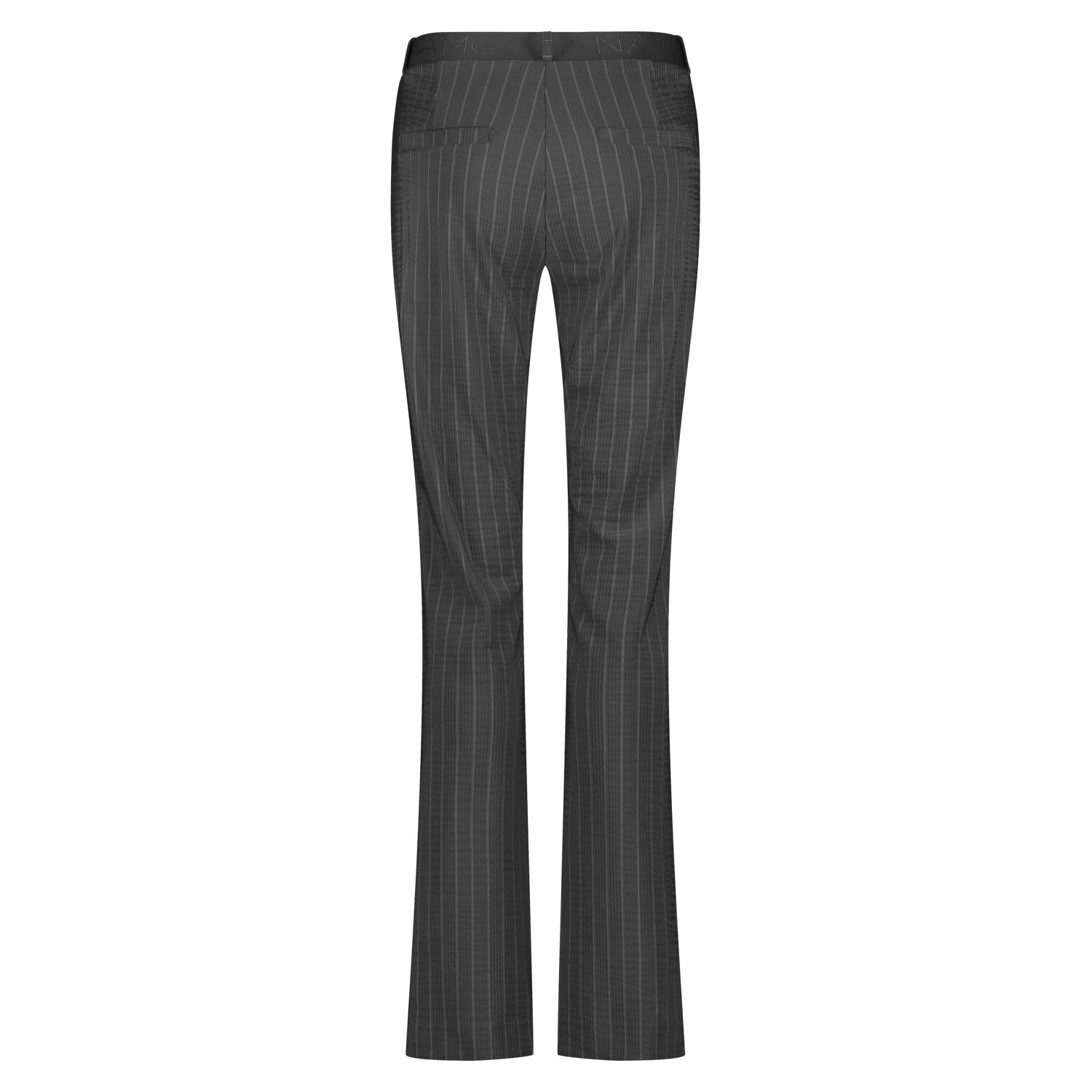 Tramontana slim fit broek van travelstof met krijtstreep grijs