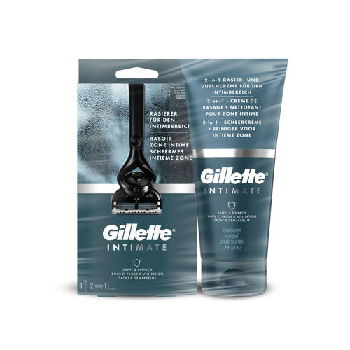 Wehkamp Gillette Intimate Intimate set - scheermes + 2 scheermesjes + 2-In-1 scheercrème en reiniger (voor intieme zone) aanbieding