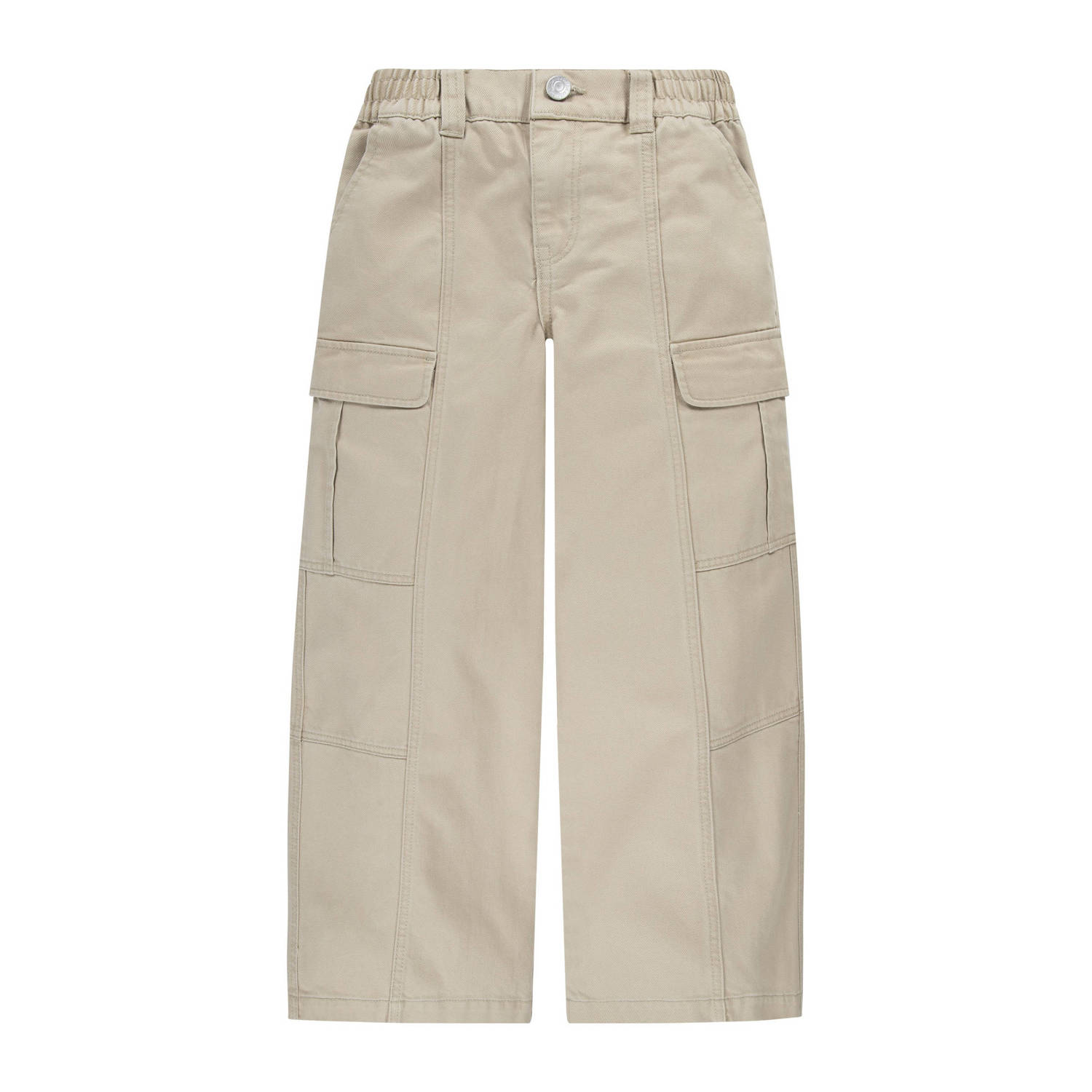 Levis Levi's Kids 94 wide leg cargobroek beige Meisjes Katoen Effen 140