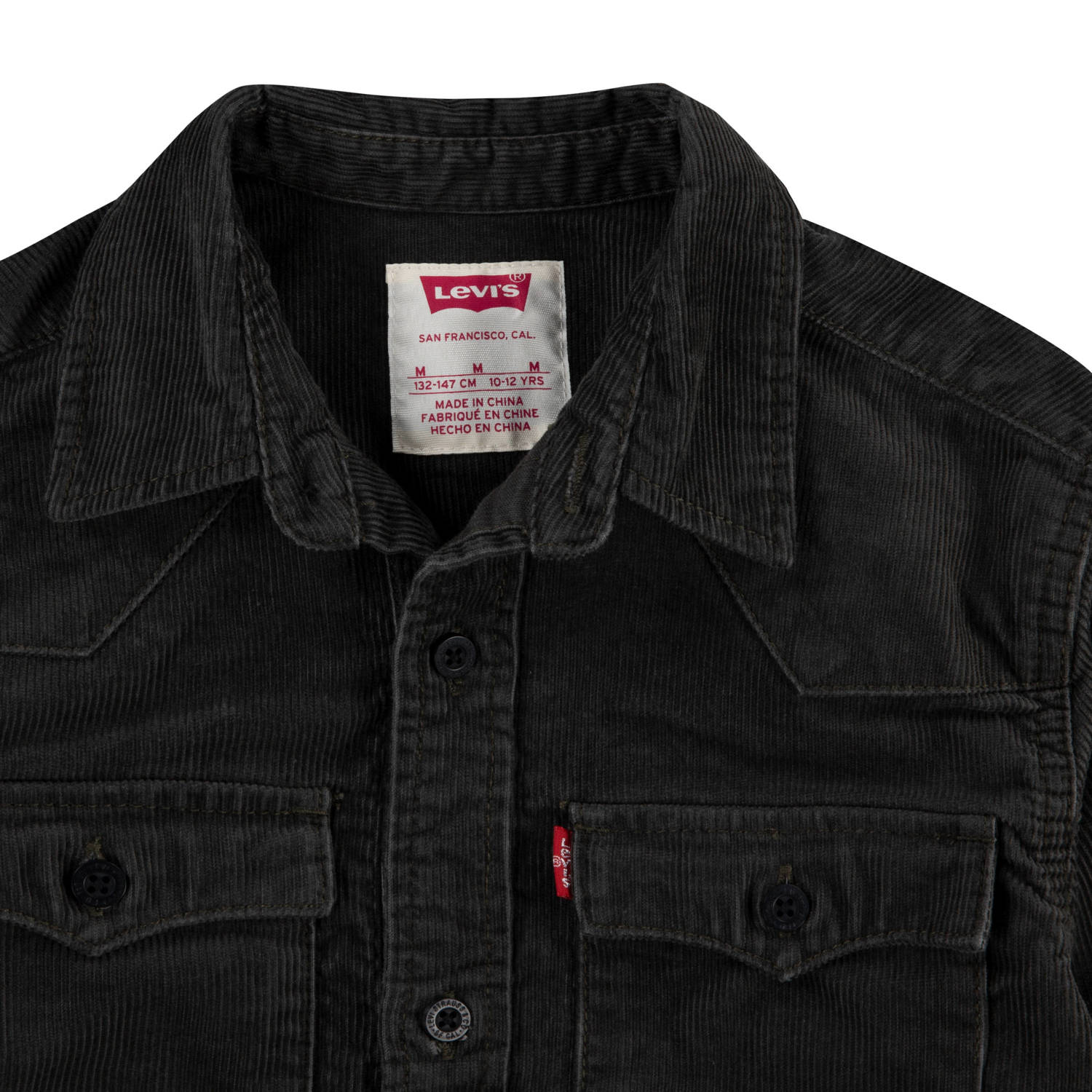 Levi's Kids corduroy overshiirt BARSTOW zwart