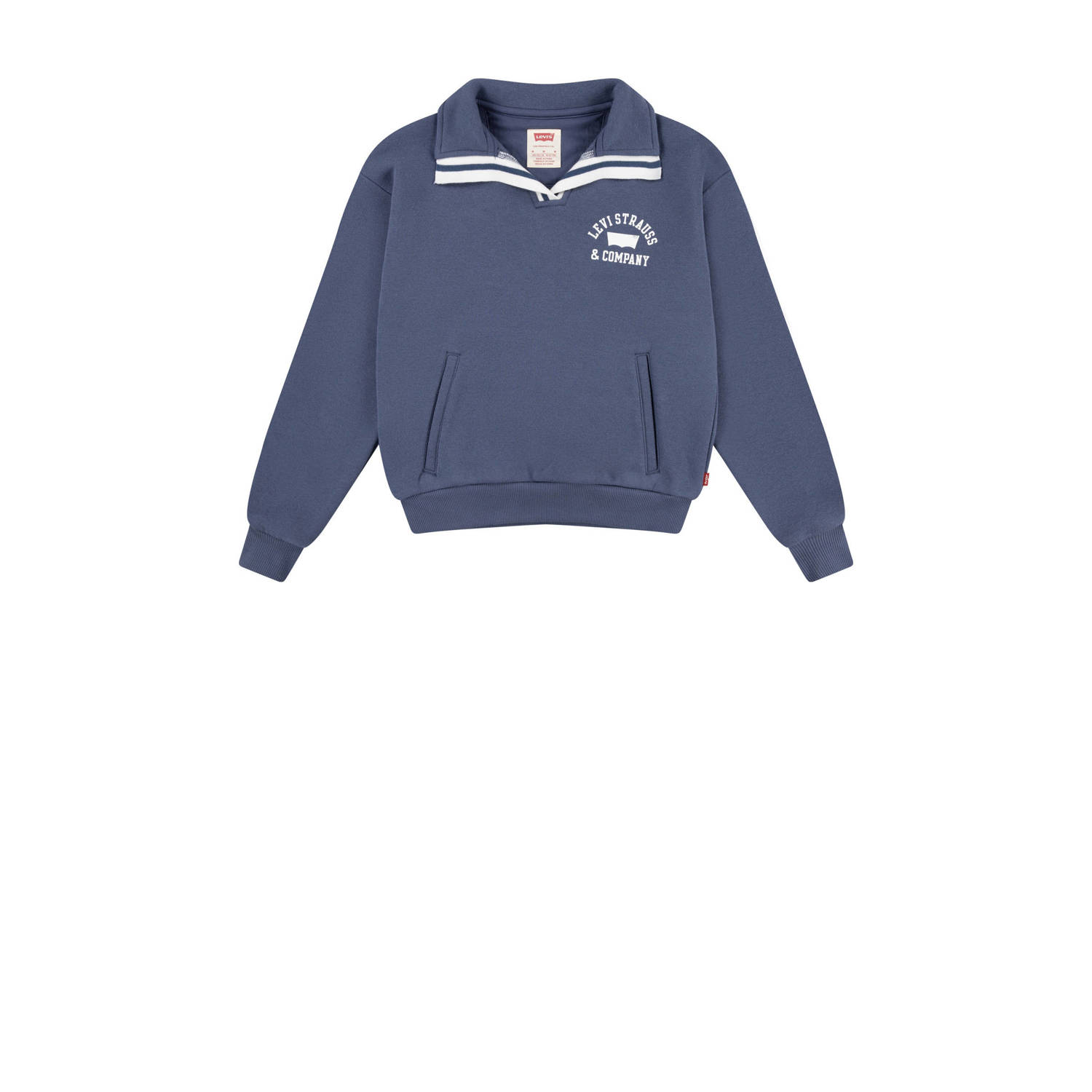 Levis Levi's Kids sweater COLLEGIATE met printopdruk middenblauw wit Printopdruk 116