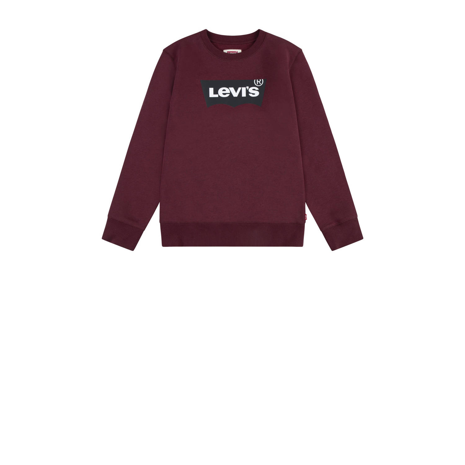 Levis Levi's Kids sweater Batwing met logo chocoladebruin Logo 152