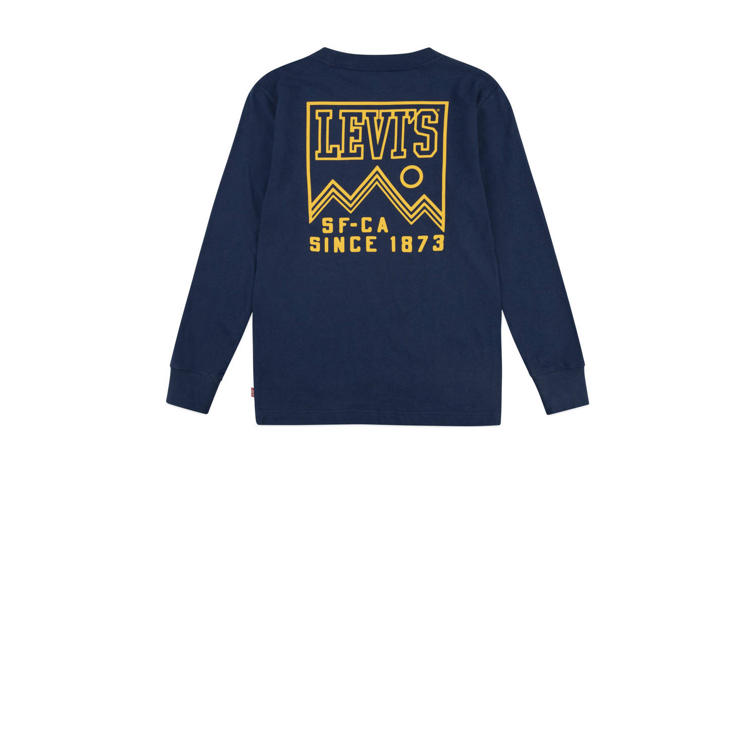 Levi's Kids longsleeve HIGH PEAKS met backprint donkerblauw