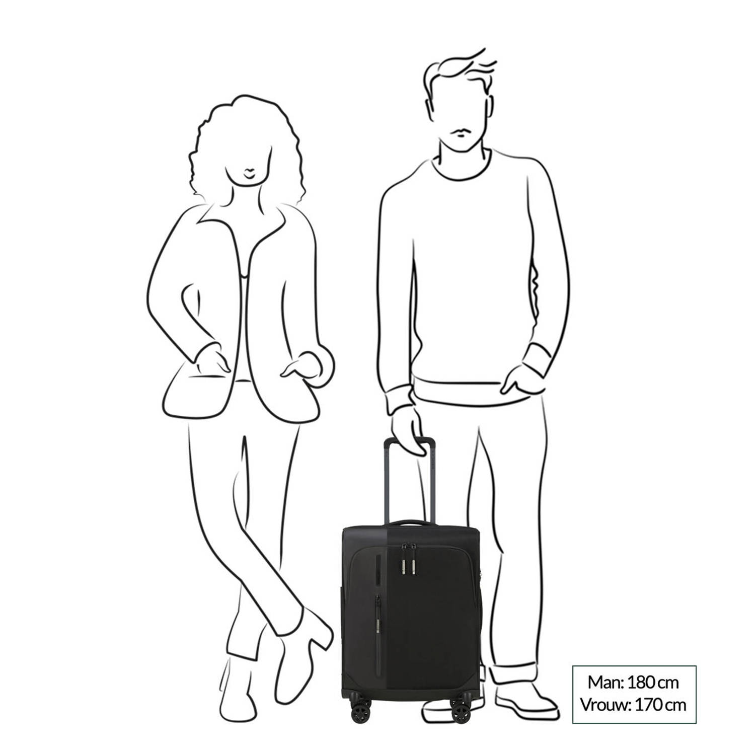 Samsonite trolley BIZ2GO TRVL 55 cm. Expandable zwart