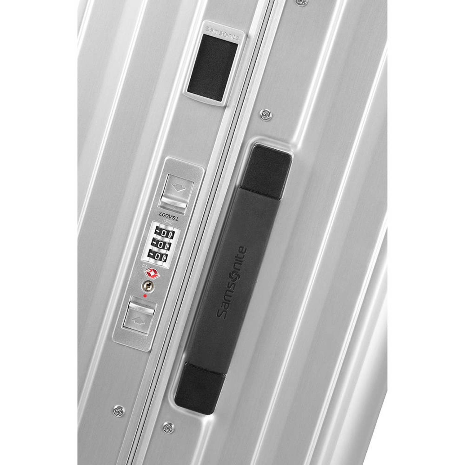 Samsonite trolley Lite-Box Alu 76 cm. zilverkleurig