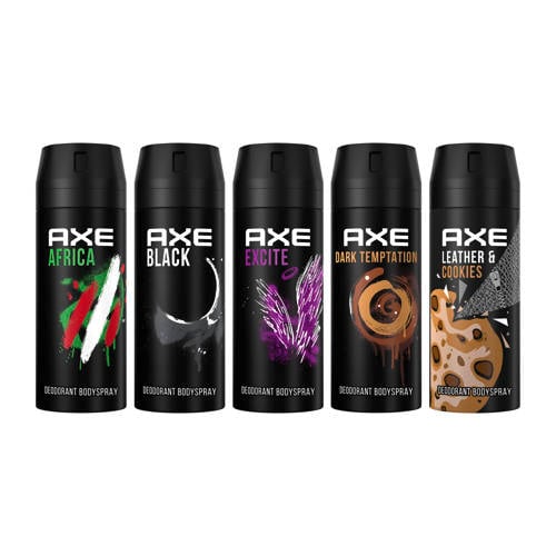 Wehkamp Axe deodorant bodyspray mix set - 5 x 150 ml aanbieding