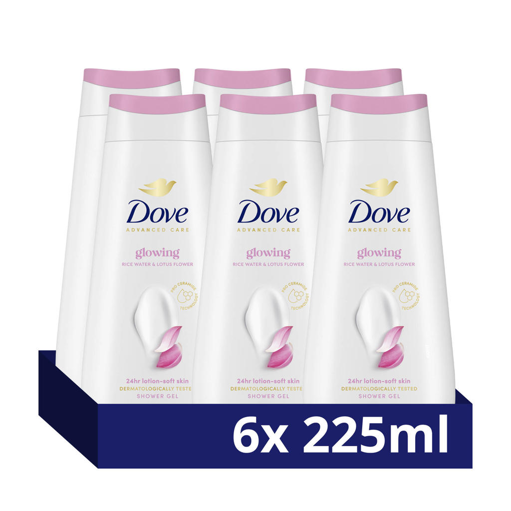 Dove Advanced Care Glowing verzorgende douchegel - 6 x 225 ml