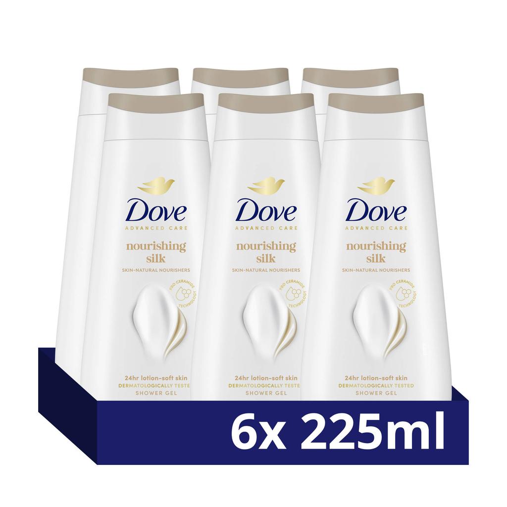 Dove Advanced Care Nourishing Silk verzorgende douchegel - 6 x 225 ml