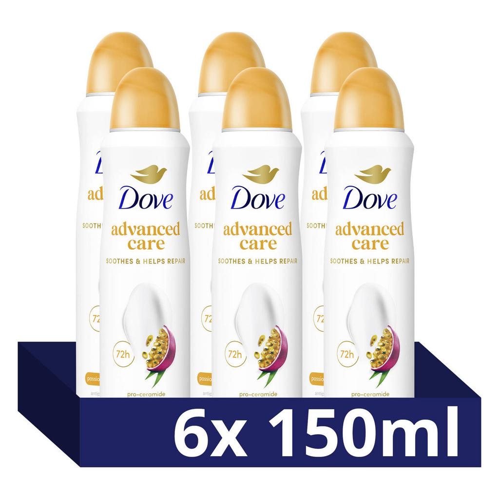 Dove Advanced Care Go Fresh Passion Fruit & Lemongrass anti-transpirant deodorant spray - 6 x 150 ml