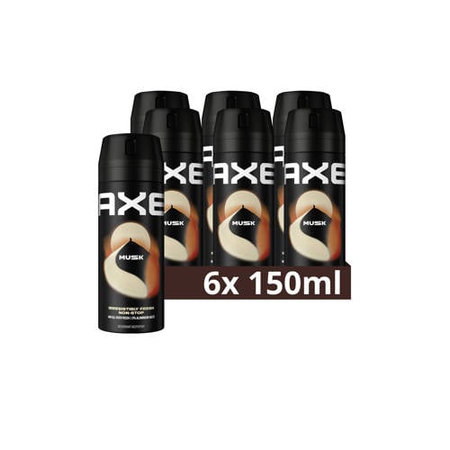 Wehkamp Axe Musk deodorant bodyspray - 6 x 150 ml aanbieding