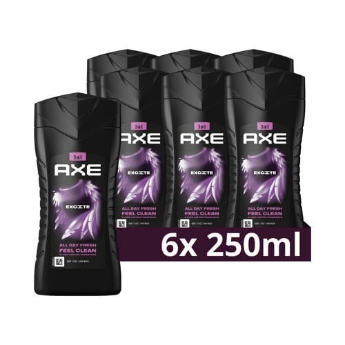 Wehkamp Axe Excite 3-in-1 douchegel - 6 x 250 ml aanbieding