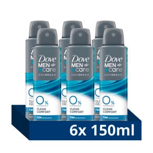 0% Clean Comfort deodorant spray - 6 x 150 ml