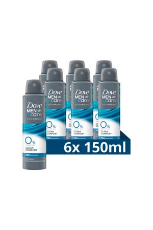 0% Clean Comfort deodorant spray - 6 x 150 ml