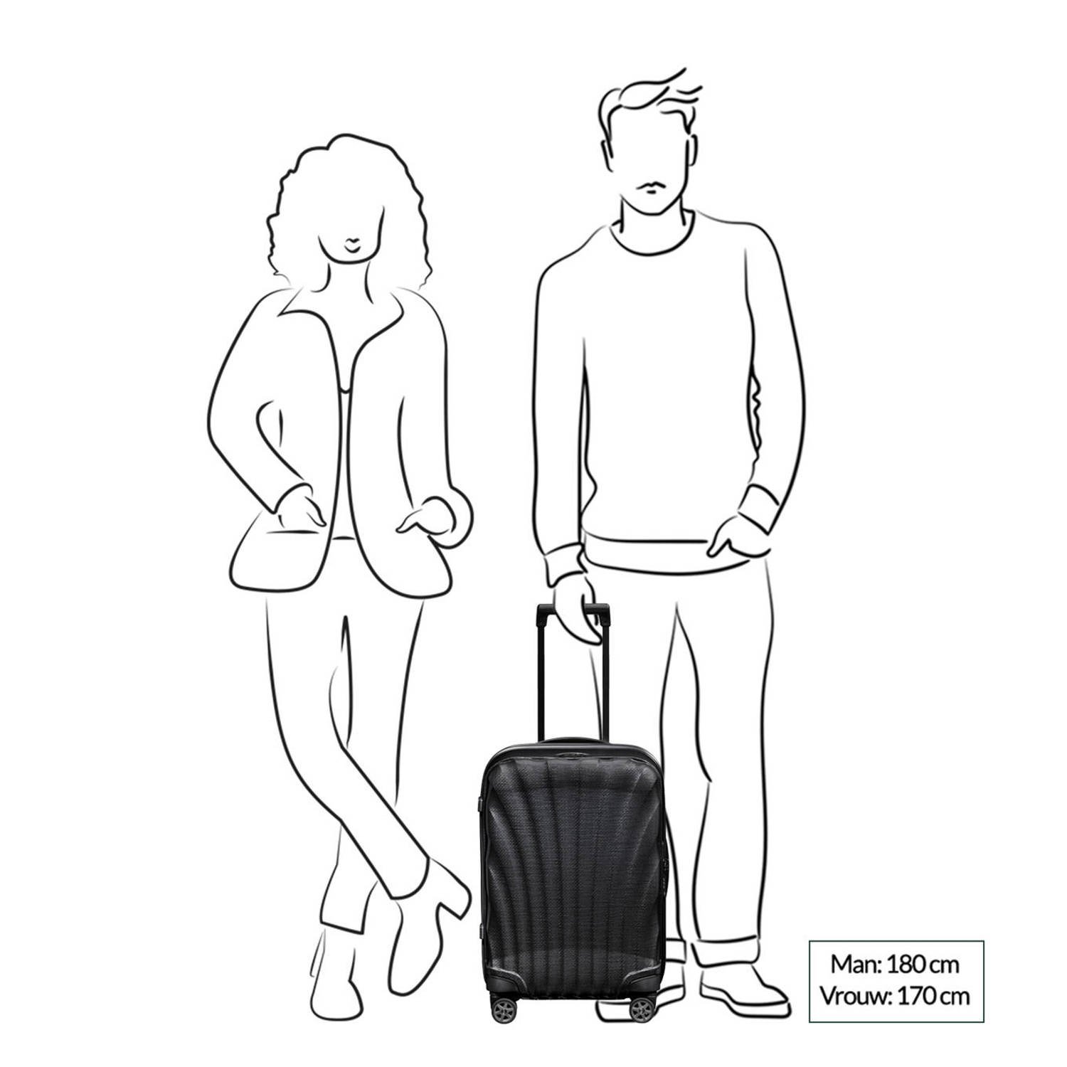 Samsonite trolley C-Lite 55 cm. rood