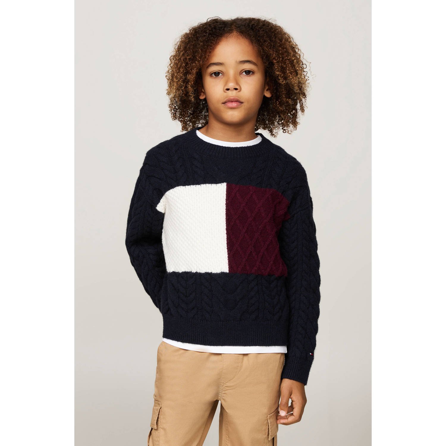 Tommy Hilfiger gebreide trui blauw