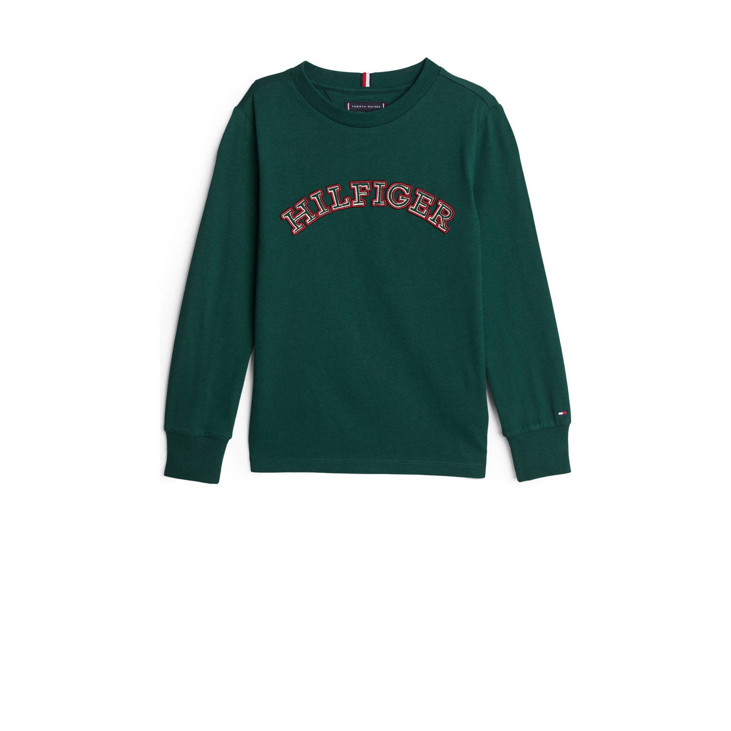 Tommy Hilfiger longsleeve met logo donkergroen