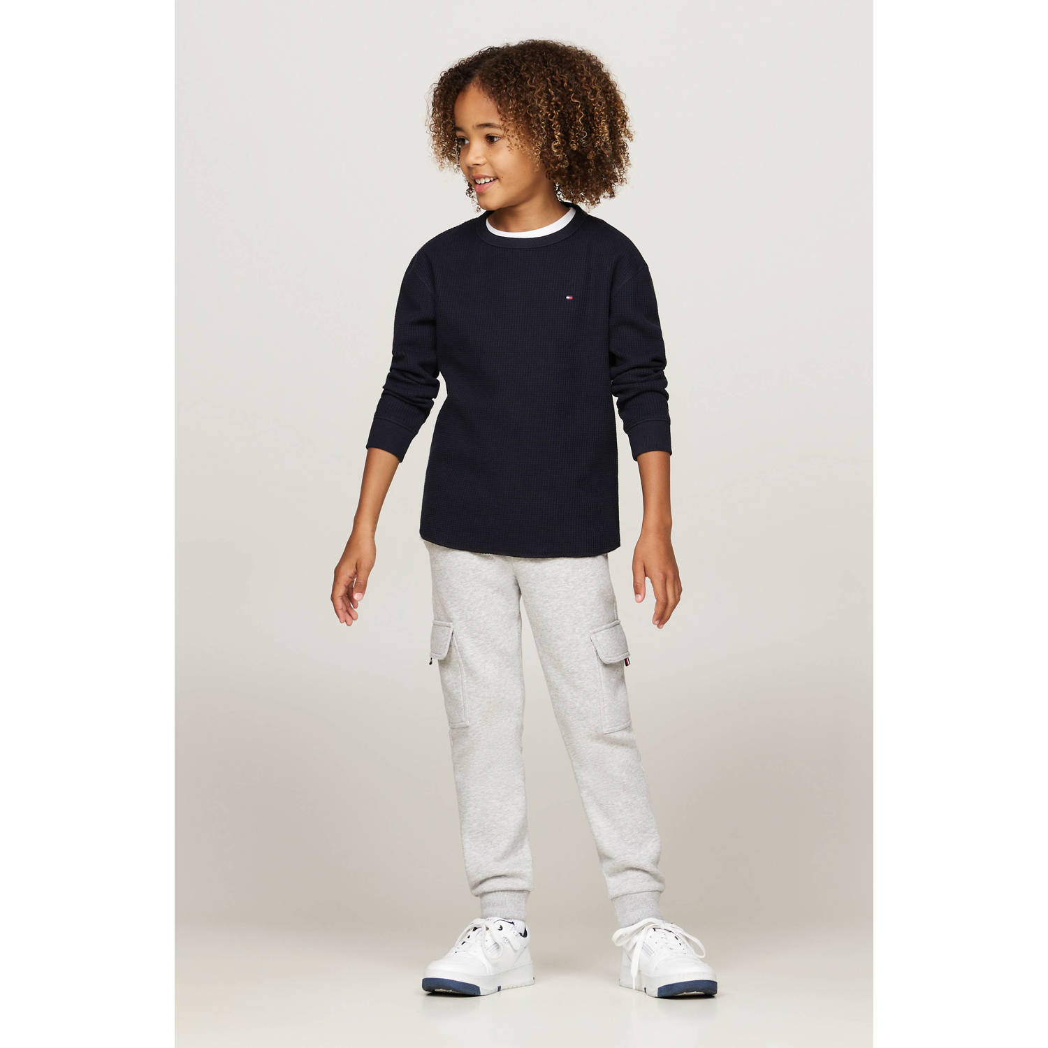 Tommy Hilfiger gestreepte longsleeve donkerblauw