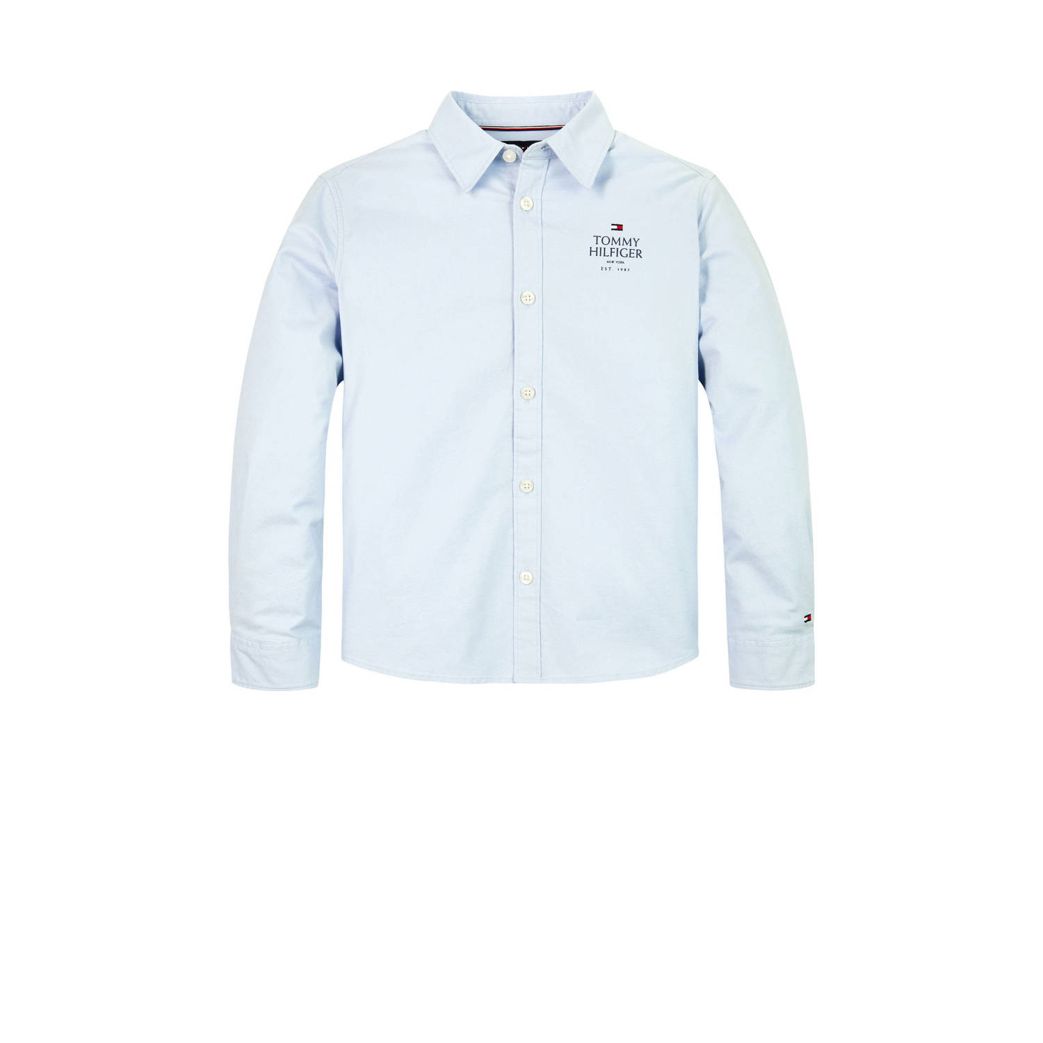 Tommy Hilfiger overhemd met logo lichtblauw