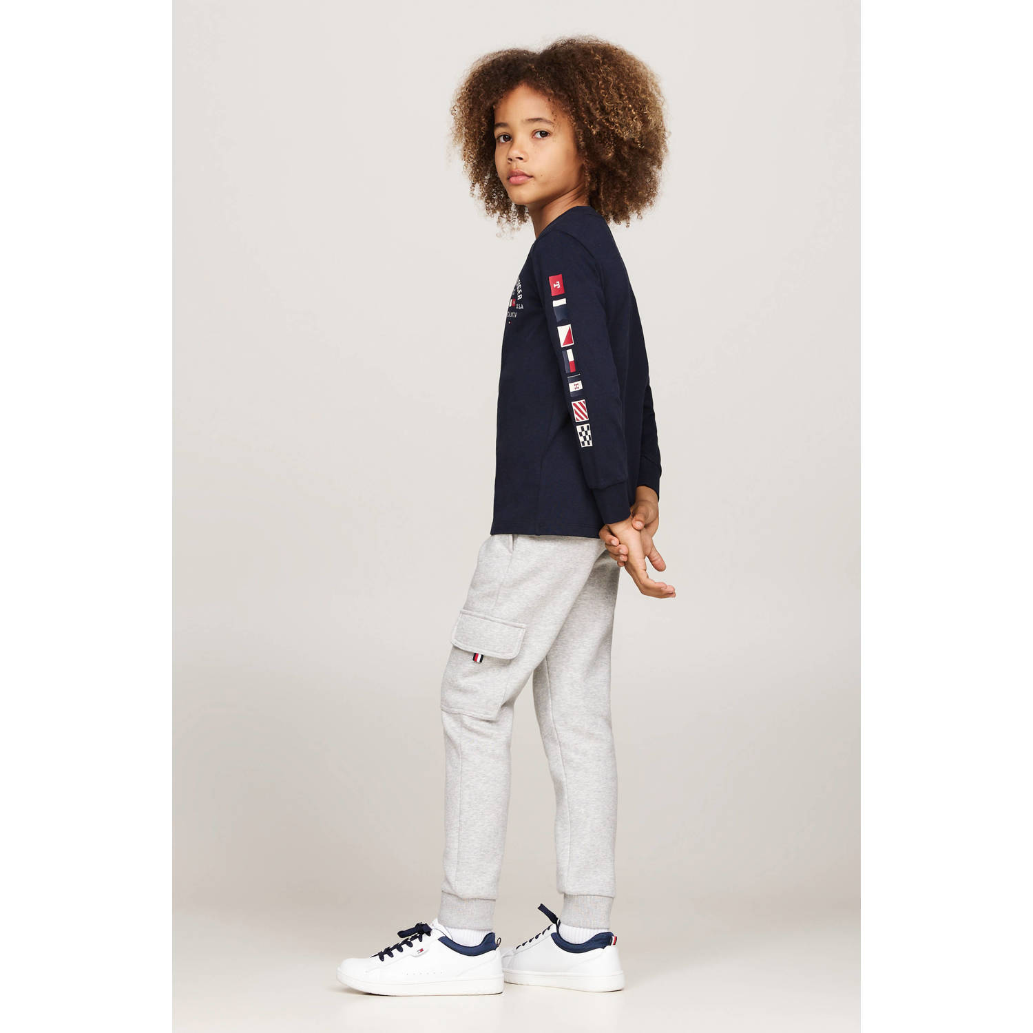Tommy Hilfiger longsleeve met printopdruk donkerblauw
