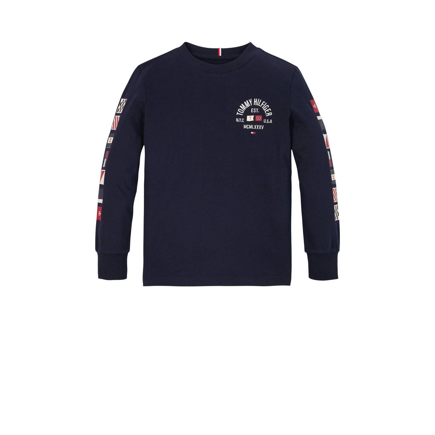 Tommy Hilfiger longsleeve met printopdruk donkerblauw