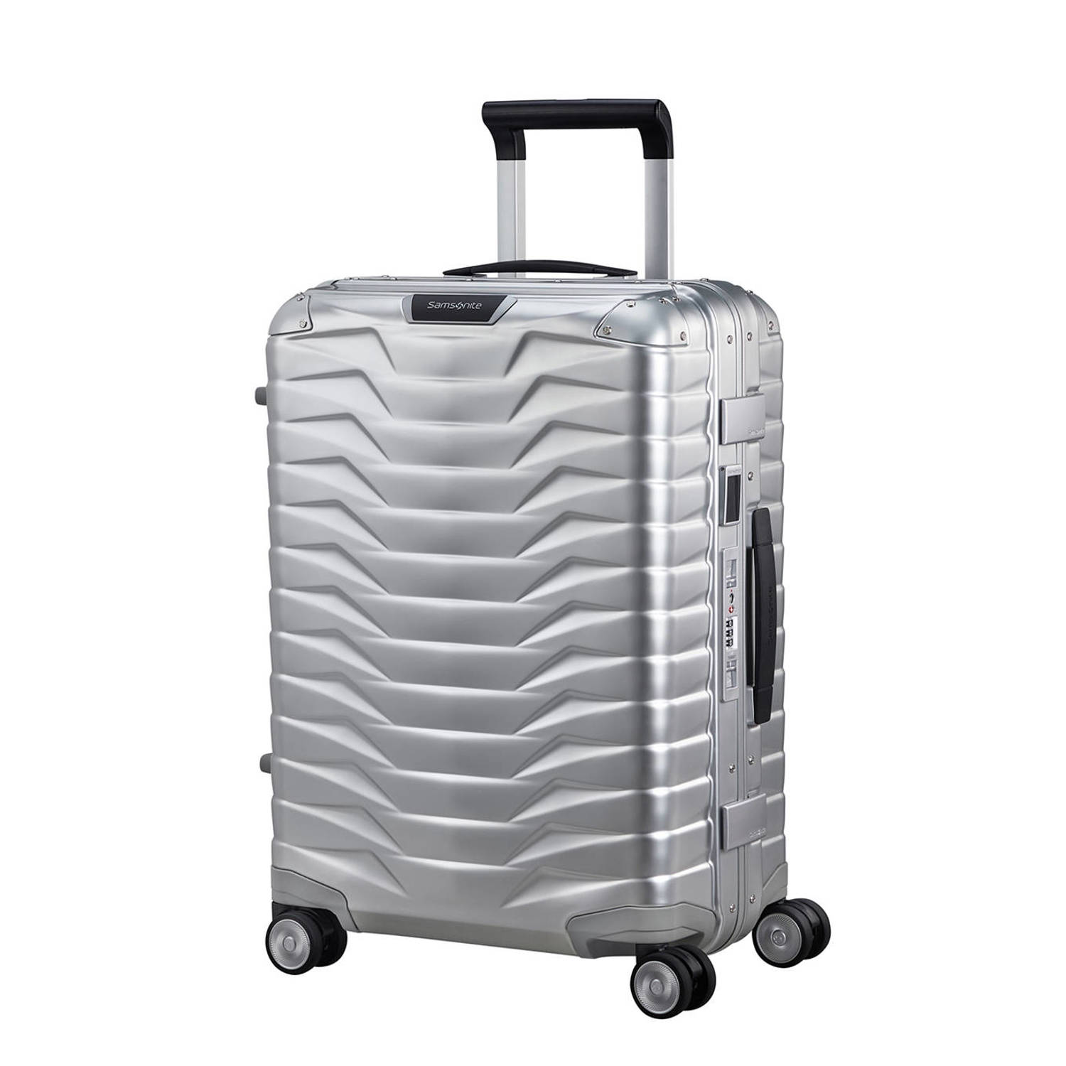 Samsonite trolley Proxis Alu 55 cm. zilverkleurig