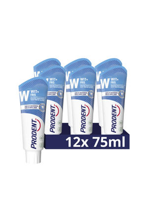 Wit + Fris tandpasta - 12 x 75 ml