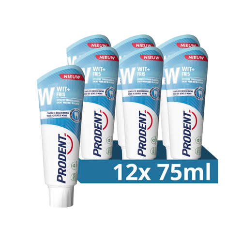 Wehkamp Prodent Wit + Fris tandpasta - 12 x 75 ml aanbieding