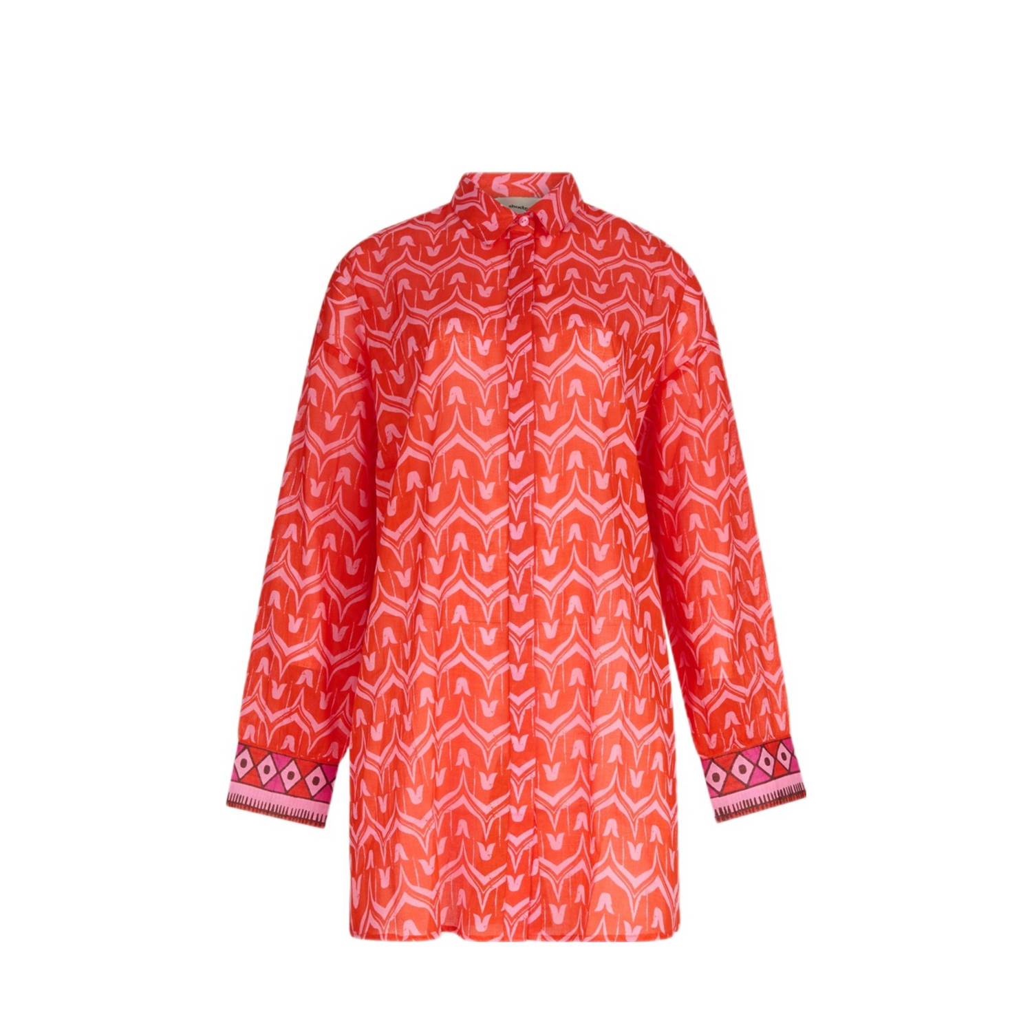 Shoeby blouse met all over print rood roze