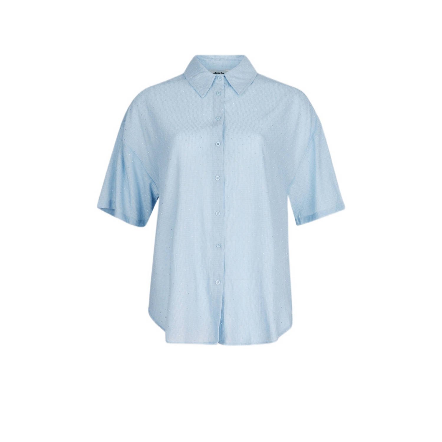 Shoeby semi-transparante blouse lichtblauw