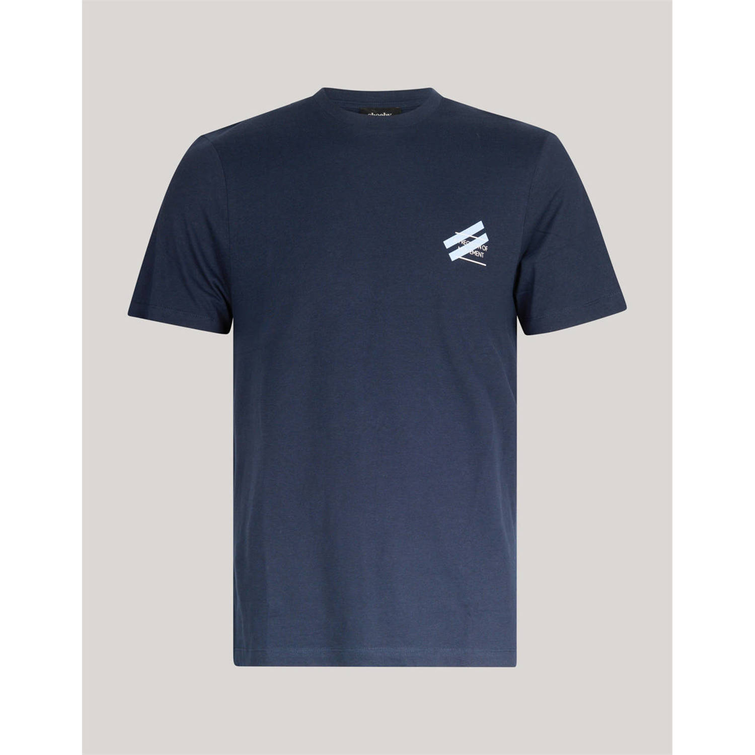 Shoeby regular fit T-shirt met printopdruk donkerblauw