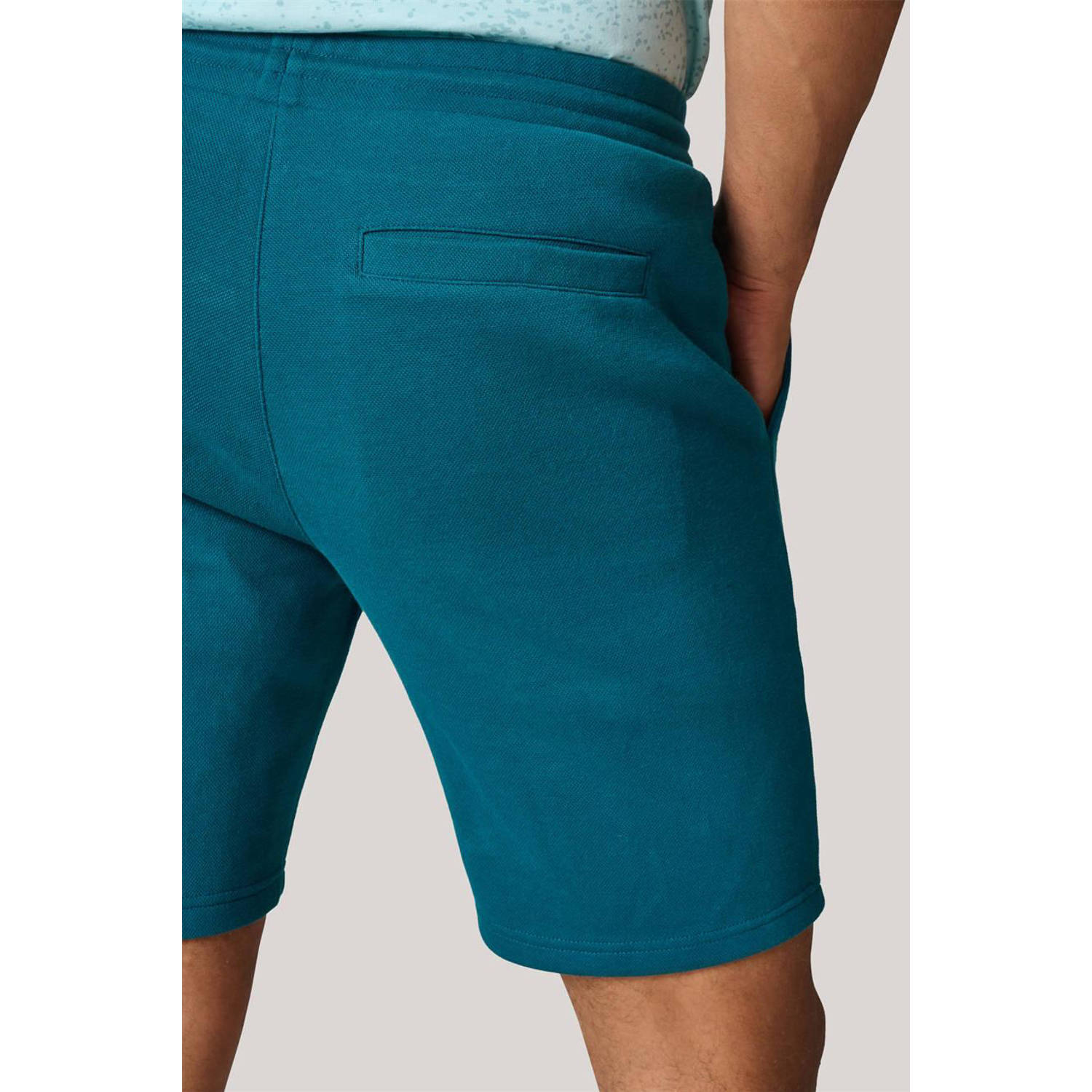 Shoeby regular fit short met logo donkergroen