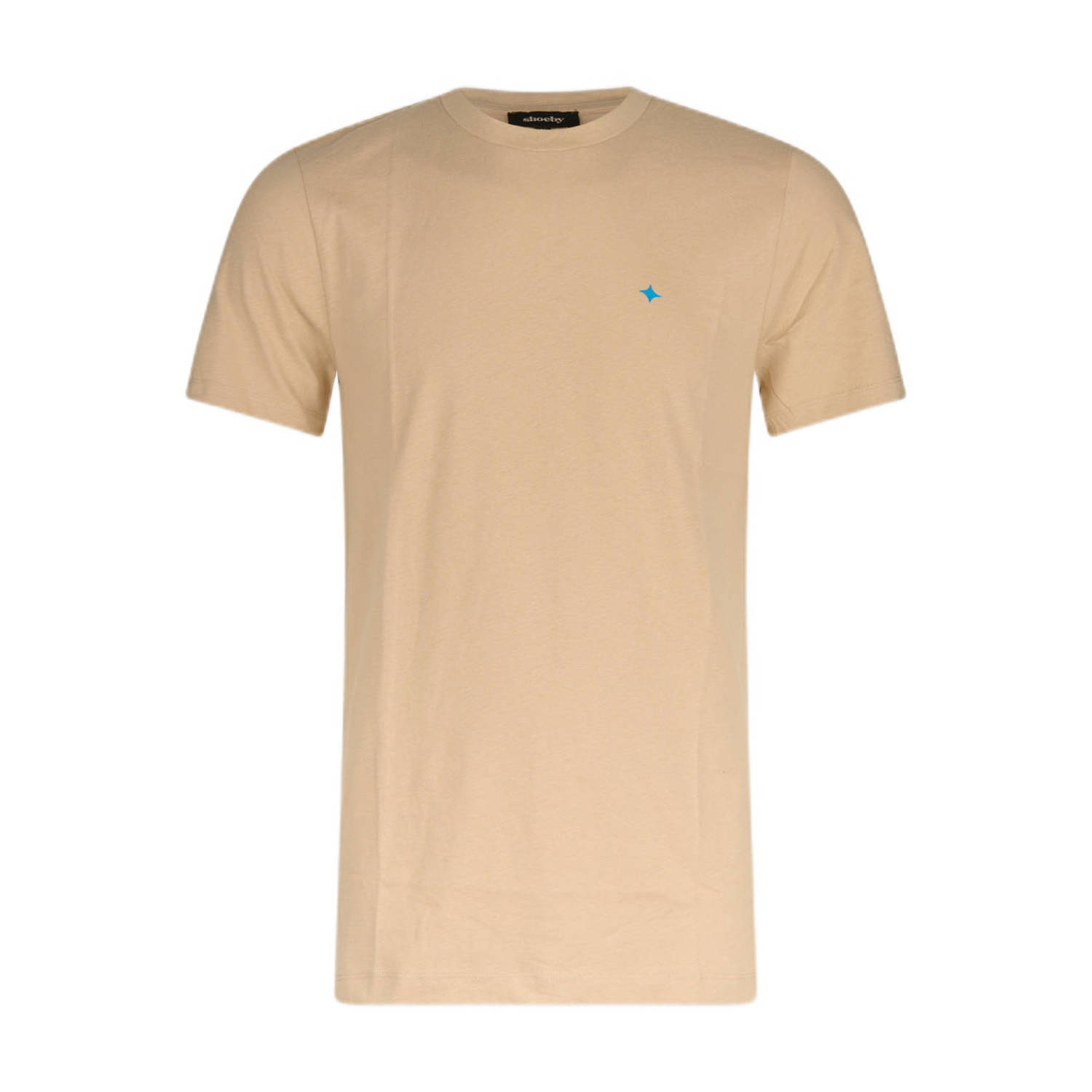 Shoeby regular fit T-shirt met printopdruk zand