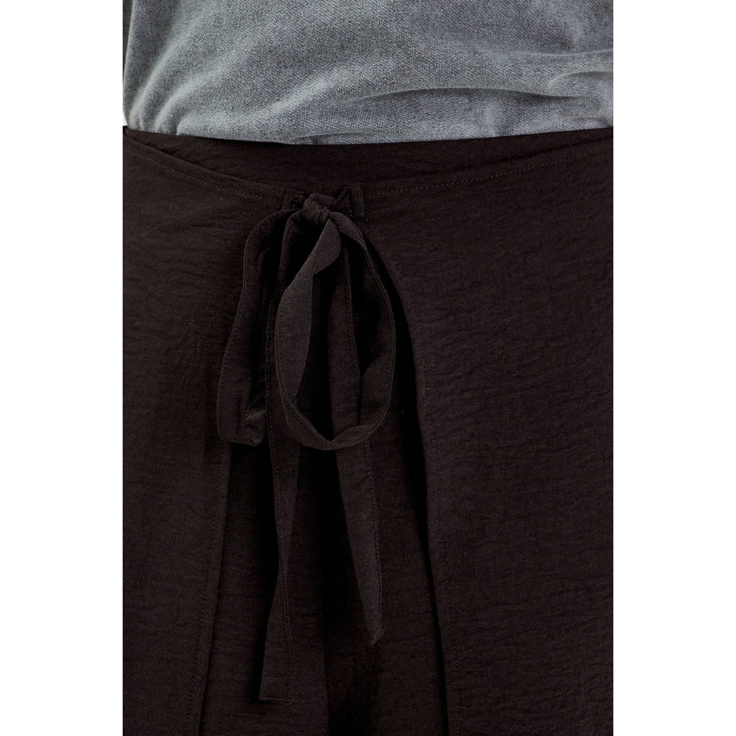 Cache wide leg high waist broek zwart