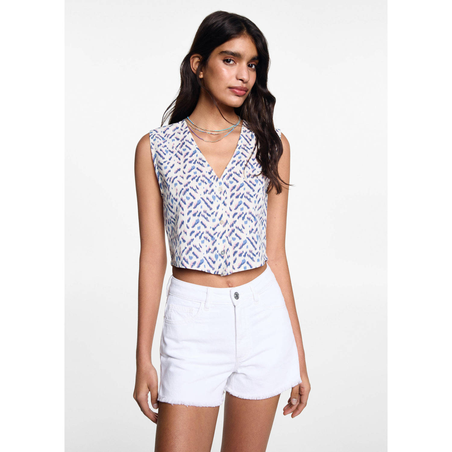 Mango Kids denim short wit