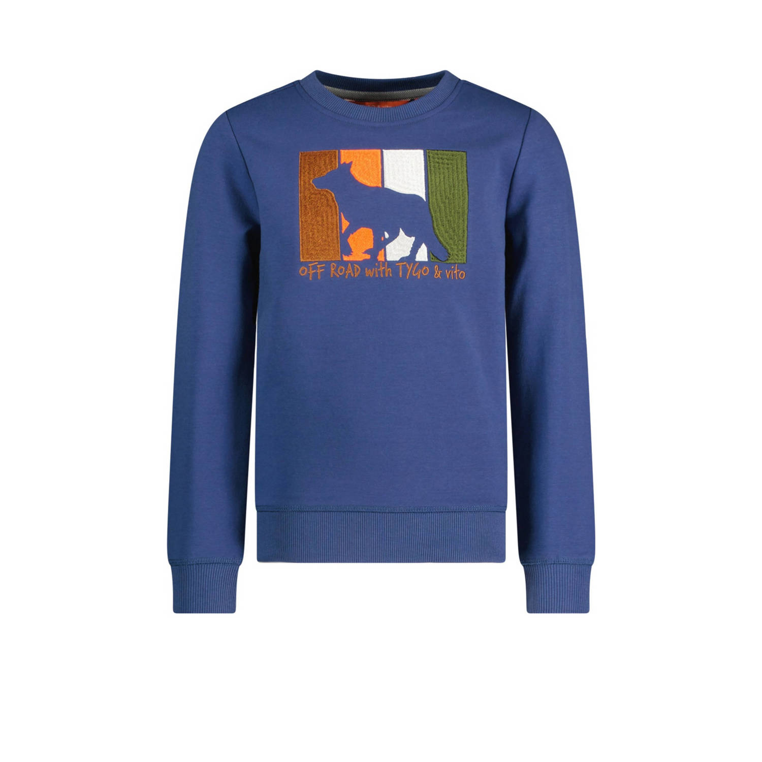 TYGO & vito sweater Sem met printopdruk jeansblauw