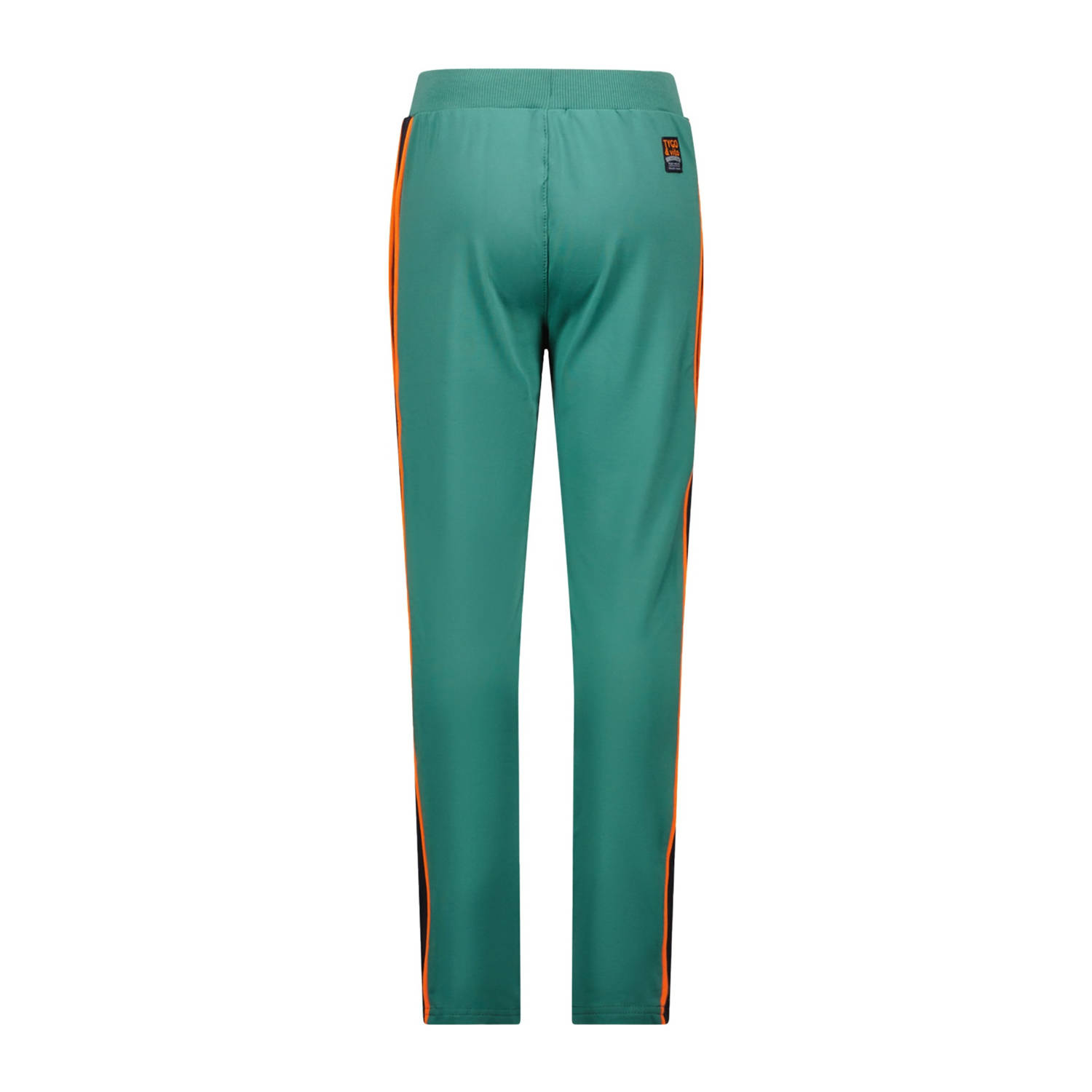 TYGO & vito straight fit joggingbroek Boyd zeegroen zwart oranje