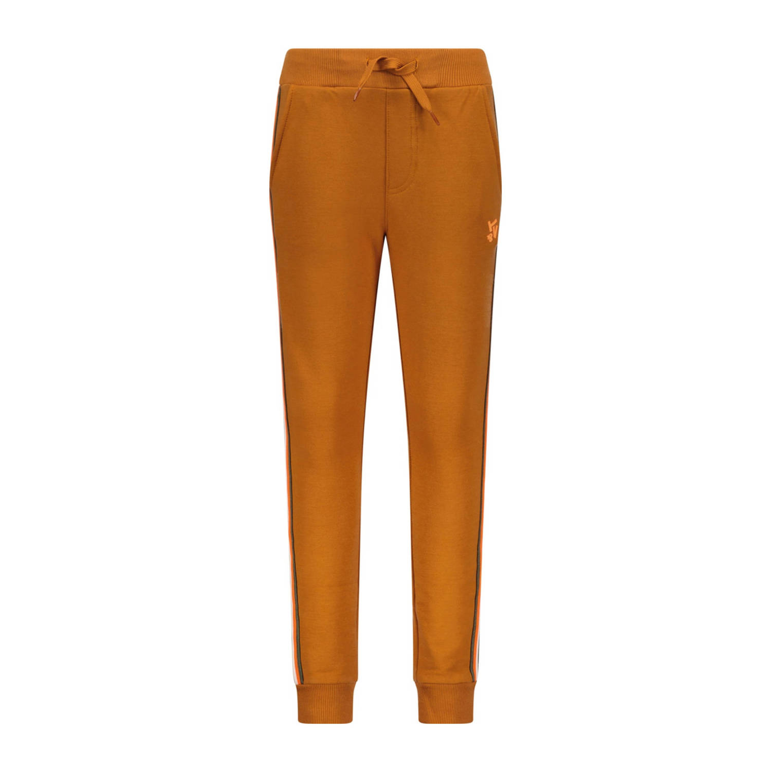 TYGO & vito slim fit joggingbroek Bas met zijstreep kleibruin