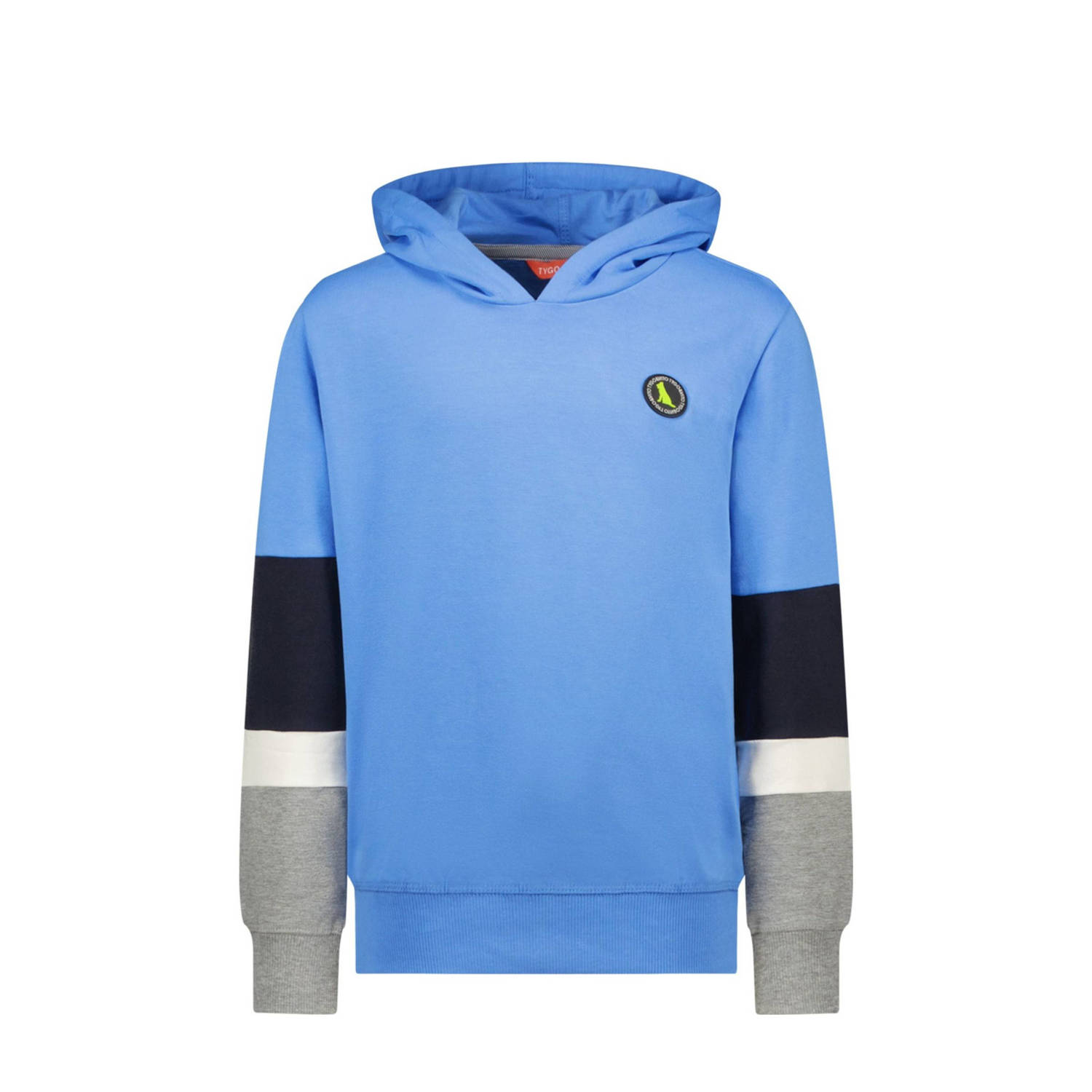 TYGO & vito hoodie Hein helderblauw grijs donkerblauw