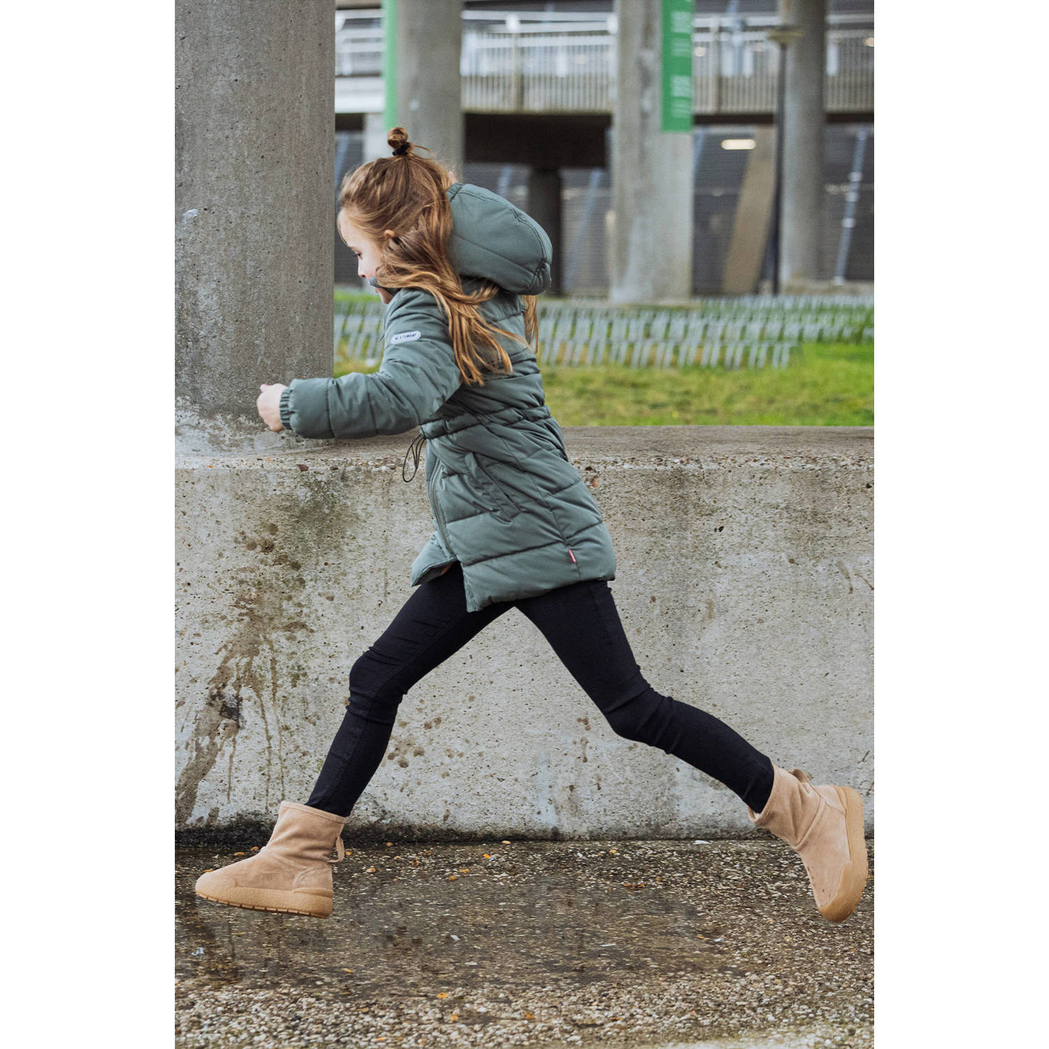 TYGO & vito gewatteerde winterjas Josie groen