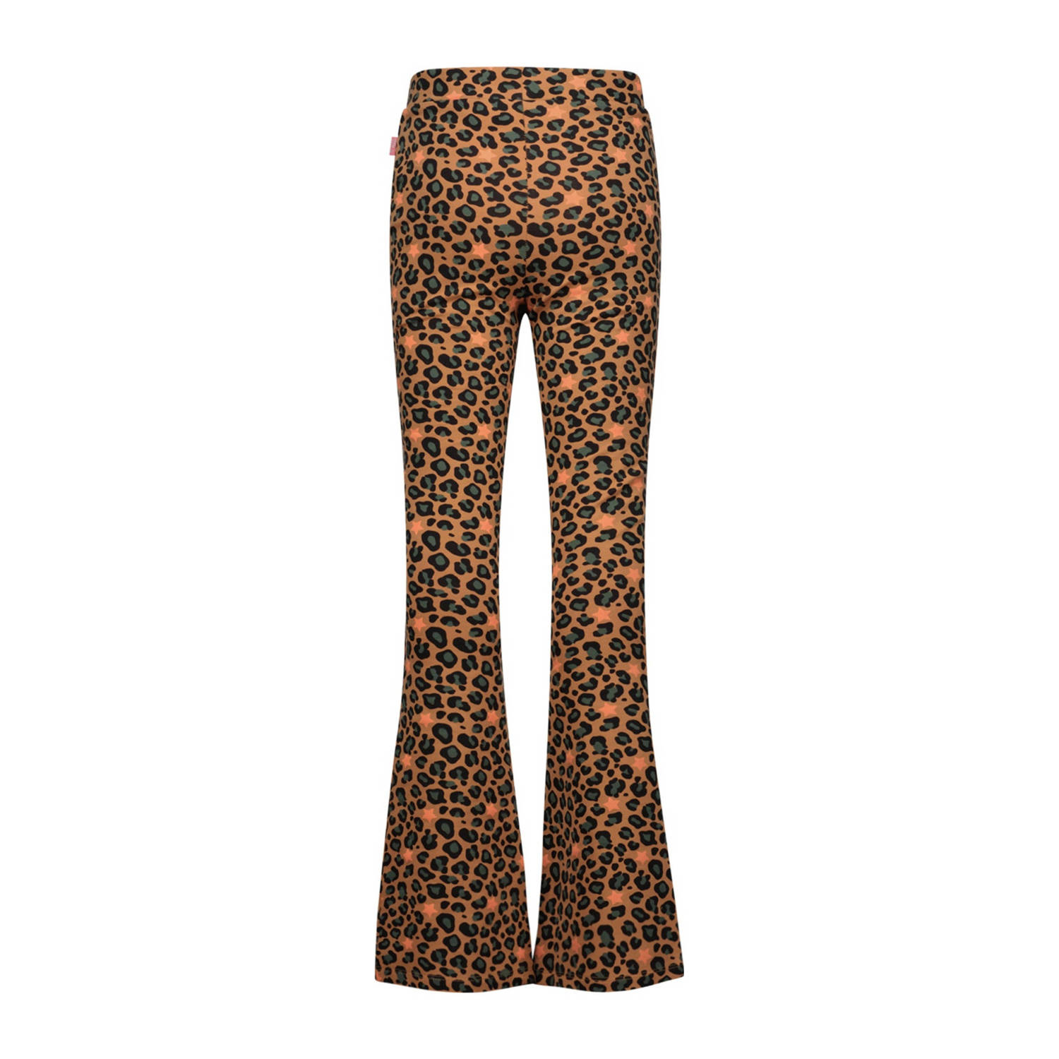 TYGO & vito flared broek Pippa met all over print bruin zwart