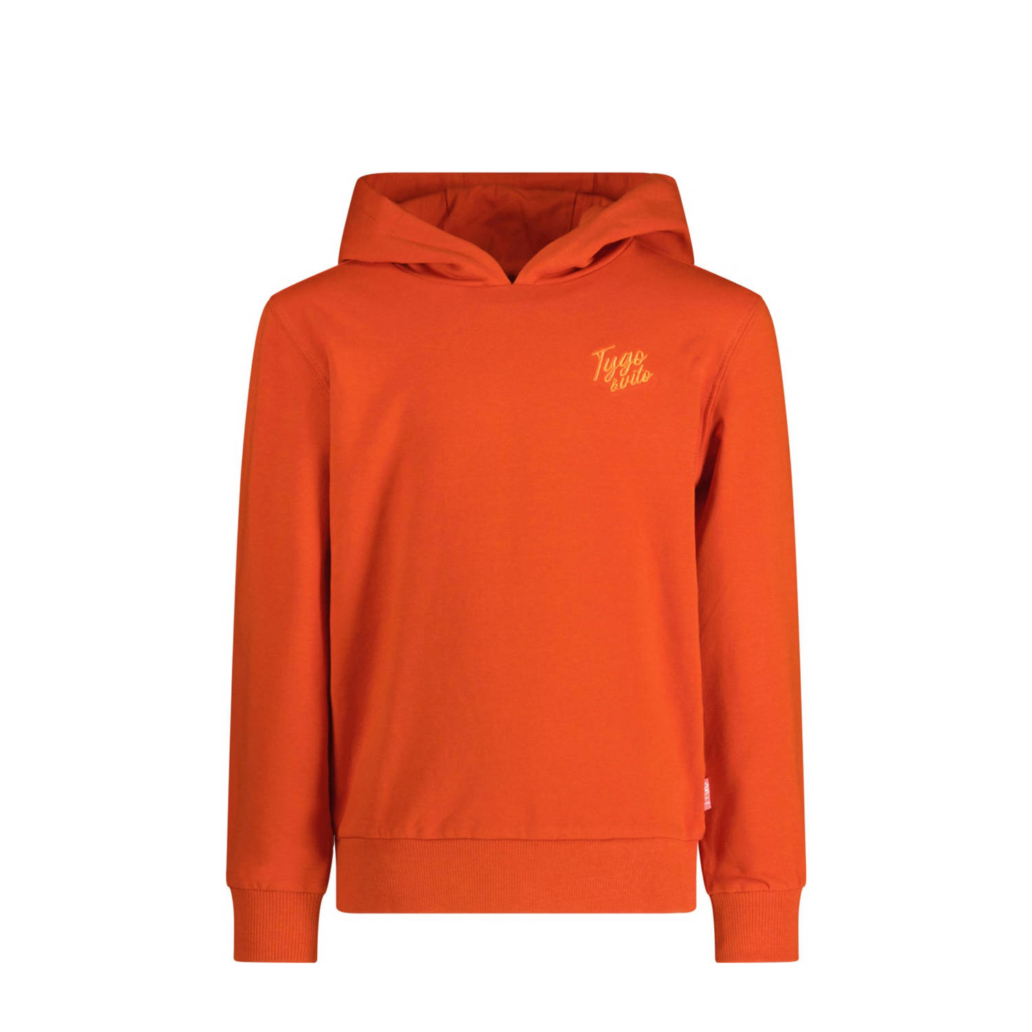 TYGO & vito hoodie Selma met backprint donker oranje